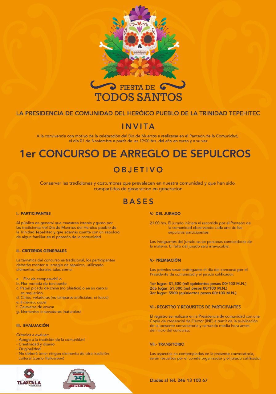 Abren concursos en Tlaxcala capital con motivo de la Fiesta de Todos Santos  | Versus Tlaxcala